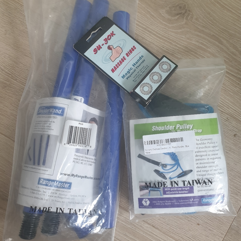 NWOT RangeMaster ShoulderWand, Shoulder Pulley and Su-Jok massage rings